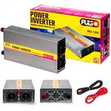Перетворювач напруги PULSO, IMU-1200, 12V-220V, 1200W, USB-5VDC0,5A PULSO IMU-1200