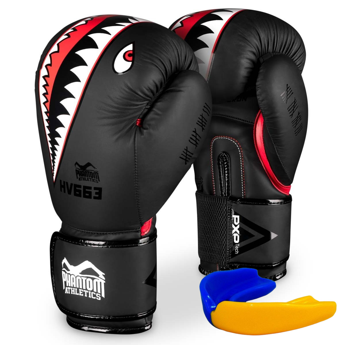 Боксерські рукавиці Phantom Fight Squad Schwarz Black 10 унцій (капа в подарунок)