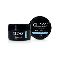 Однофазний гель Builder Gel GLOSS Light blue, 30 мл