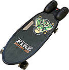 Дитячий скейтборд Fire з музикою, димом і світлом 27" ABEC-7, до 70кг, PU колеса зі світлом GSK-0013, фото 2