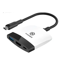 Type-C 3.1 - HDMI адаптер переходник HAGIBIS USB Hub для ASUS ROG Ally White-Black