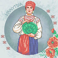 Схема для вишивки бісером W-0606 Вінниця. Традиційні костюми України