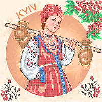 Схема для вишивки бісером W-0614 Київ. Традиційні костюми України