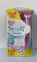 Верстат жіночий одноразовий Gillette Venus Simply 3 (4+2) 6 шт.