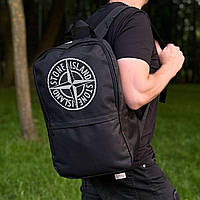 Спортивний чоловічий рюкзак для тренувань і прогулянок містом, чорний місткий із водонепроникної тканини