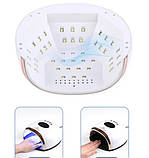 UV/LED лампа T12 для сушіння гель лаку та гелю LED з дисплеєм 158 Вт., фото 4