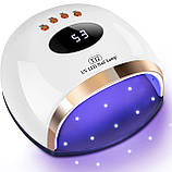 UV/LED лампа T12 для сушіння гель лаку та гелю LED з дисплеєм 158 Вт., фото 10