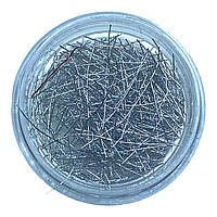 Декор для дизайну нігтів нитки срібні