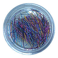 Декор для дизайну нігтів нитки кольорові темні