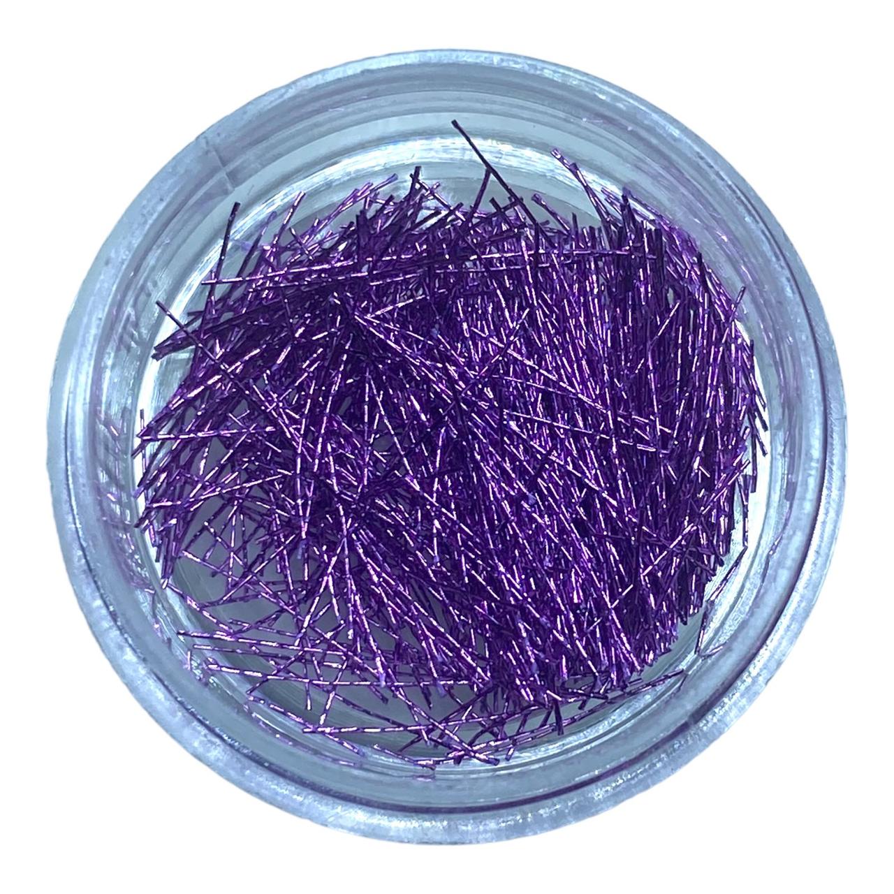 Декор для дизайну нігтів нитки бузкові