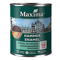 Эмаль антикоррозионная по металлу 3в1, молотковая, антрацит, TM 'Maxima'-2,3 кг