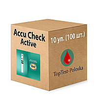 Тест-полоски Акку-Чек Актив 100 штук (Accu-Chek Active) 10 упаковок