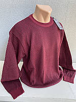 Чоловічий светр бордовий Vip Stendo (батал)