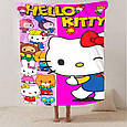 Плед Hello Kitty якісне покривало з 3D-малюнком розмір 135х160, фото 3