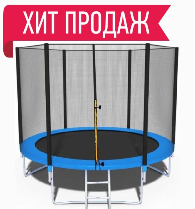 Батут 252см King Sport сіткою + Подарунок драбина !, фото 1