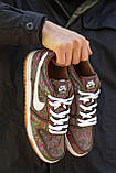 Кросівки жіночі Nike SB Dunk Low Pro Paisley brown коричневі шкіряні стильні найкб данець міські, фото 3