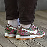 Кросівки жіночі Nike SB Dunk Low Pro Paisley brown коричневі шкіряні стильні найкб данець міські, фото 7
