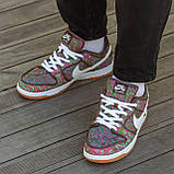 Кросівки жіночі Nike SB Dunk Low Pro Paisley brown коричневі шкіряні стильні найкб данець міські, фото 8