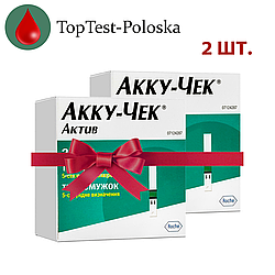 Тест-смужки Акку-Чек Актив 100 шт. (Accu-Chek Active)/200 штук