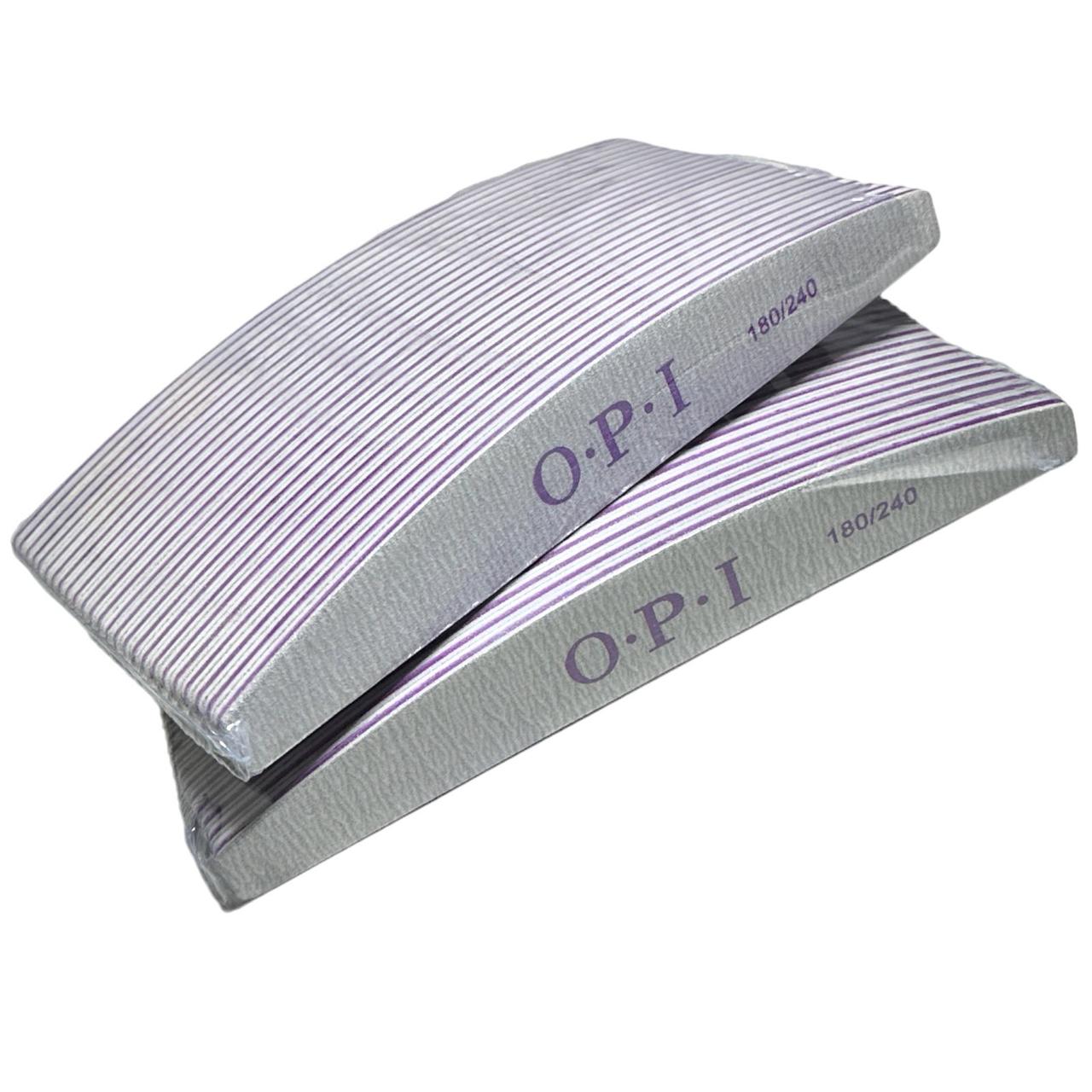 Пилочка для нігтів 50 шт OPI, човник, 180/240