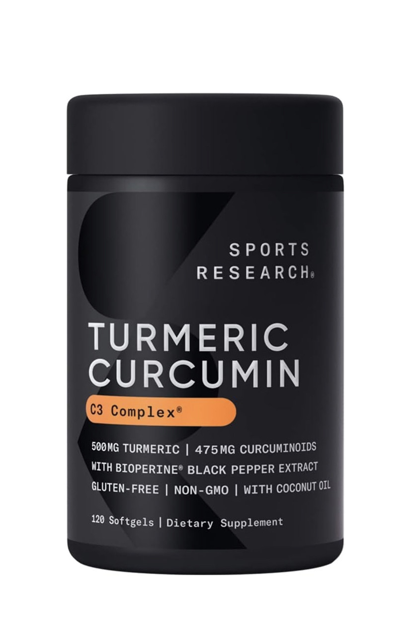 Sports Research Turmeric Curcumin C3 Complex 500 mg 120 гелевых капсул, фото 1