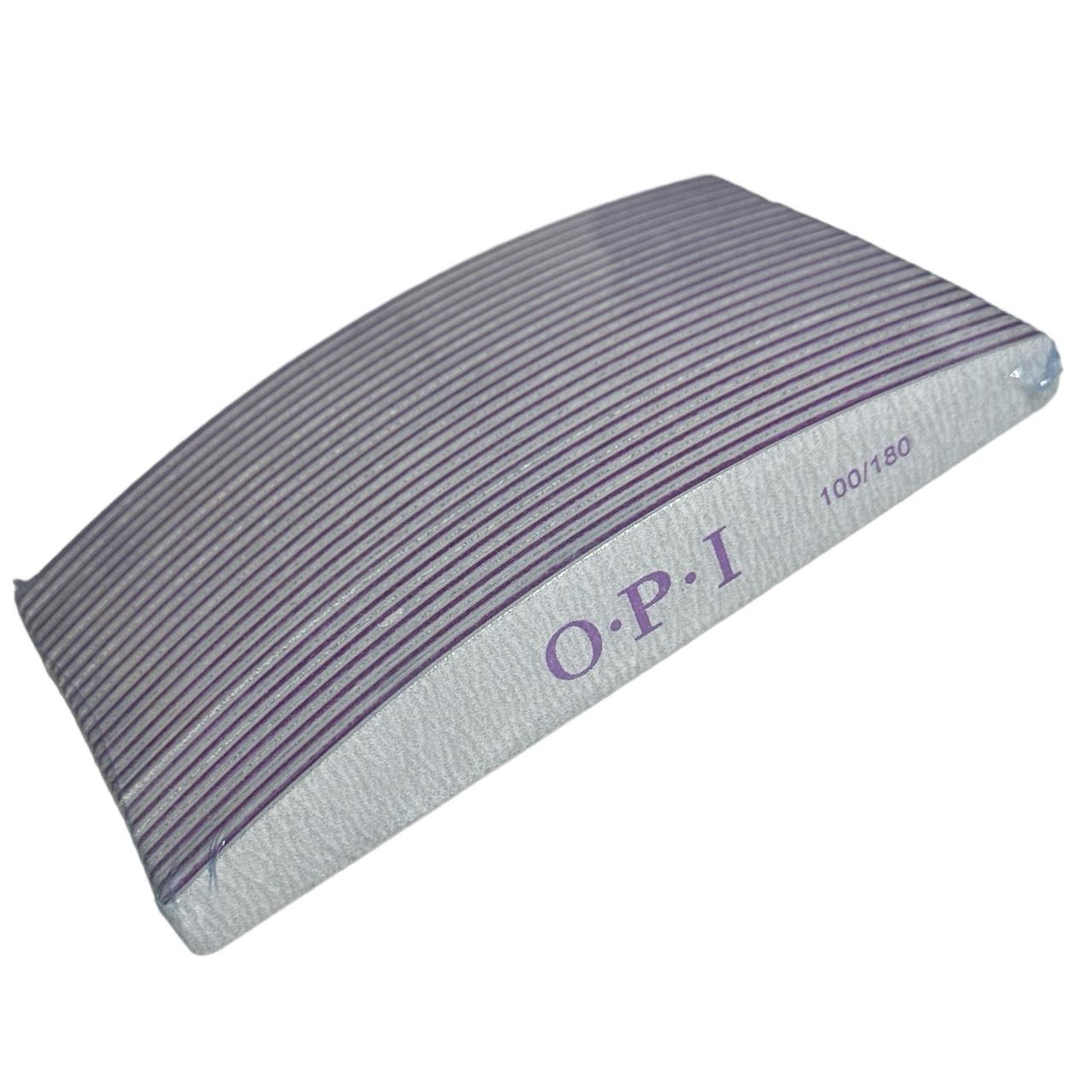 Пилочка для нігтів 25 шт OPI, човник, 100/180