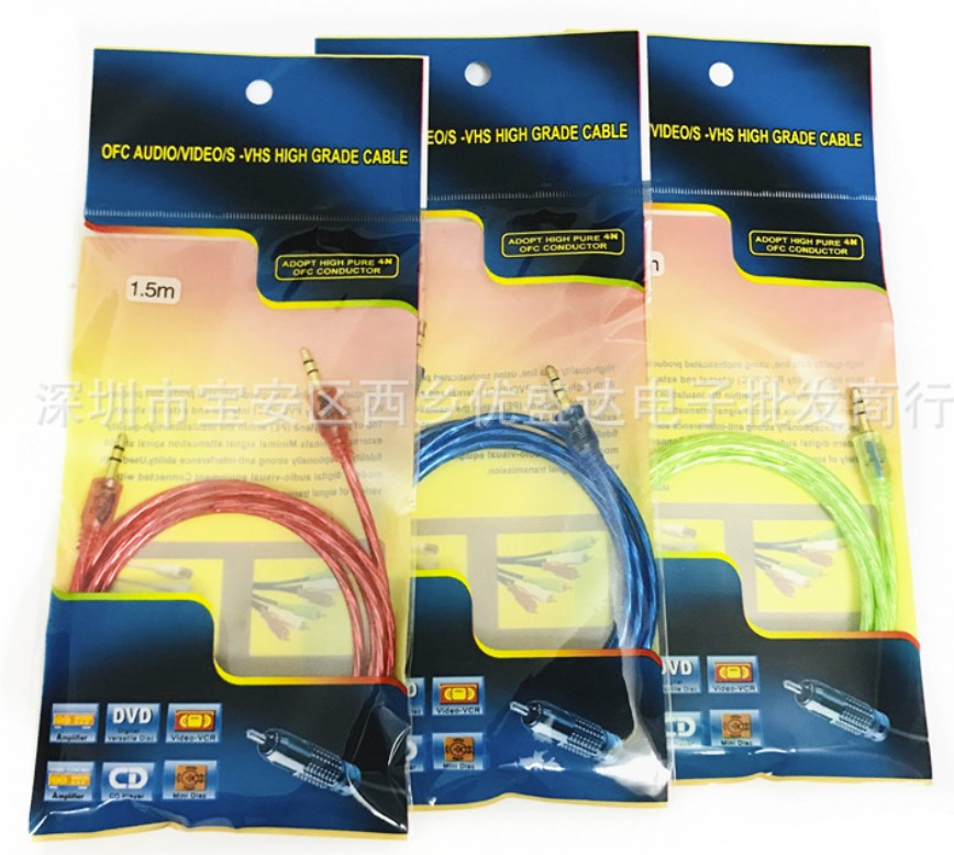 AUX 3,5 mm 3,5 mm 1 м силікон 5 кольорів, фото 1