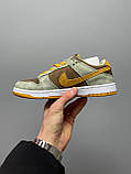 Кросівки жіночі Nike SB Dunk Low коричневі замшеві стильні найк-б данець міські, фото 4