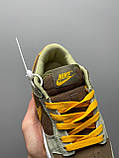 Кросівки жіночі Nike SB Dunk Low коричневі замшеві стильні найк-б данець міські, фото 5