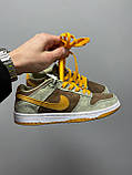 Кросівки жіночі Nike SB Dunk Low коричневі замшеві стильні найк-б данець міські, фото 7