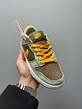 Кросівки жіночі Nike SB Dunk Low коричневі замшеві стильні найк-б данець міські, фото 10