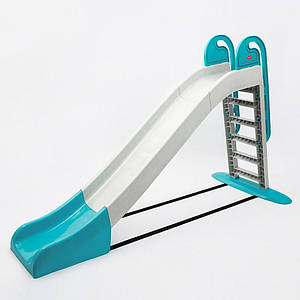 Дитяча пластикова гірка Doloni (014550/13) Сіро-Берюзова до 40 кг, спуск 243 см.