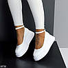 Білі шкіряні туфлі на шлейці натуральна шкіра на невеликій платформі lolita style, фото 6