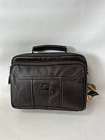Мужская кожаная сумка на плечо оптом 23*18 см. серии "Goldbe" №19964