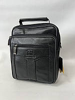Мужская кожаная сумка на плечо оптом 18*23 см. серии "Goldbe" №19970