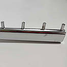 Флейта Кронштейн в Рейку 10 штирів 40 см овальна хромована, фото 4