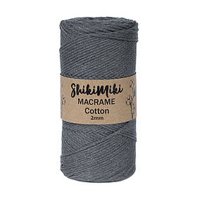 Еко Шнур Cotton Macrame, колір Графітовий