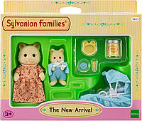 Уценка Sylvanian Families Мама-кошка с малышом и люлькой 5433