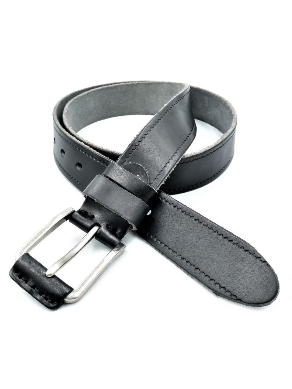 Ремінь чоловічий шкіряний Weatro Чорний 115,120 см lmn-mk38ua-021, фото 1