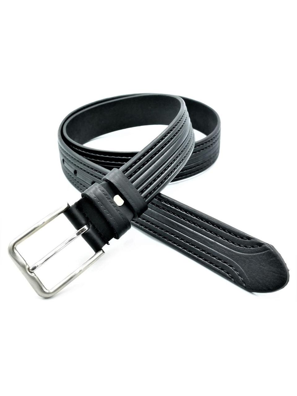 Ремінь чоловічий шкіряний Weatro Чорний 115,120 см lmn-mk33ua-009, фото 1