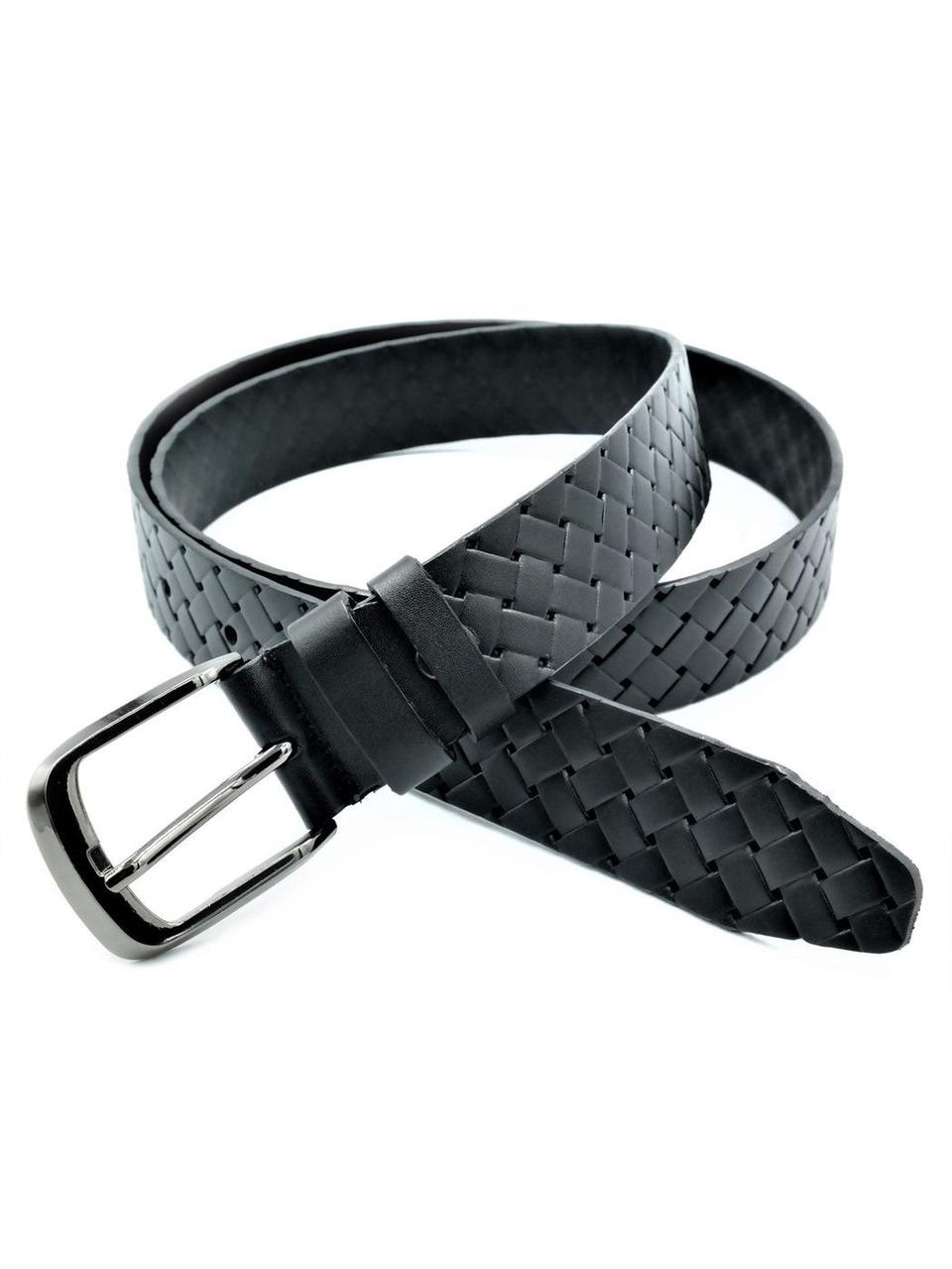 Ремінь чоловічий шкіряний Weatro Чорний 115,120 см lmn-mk33ua-007, фото 1