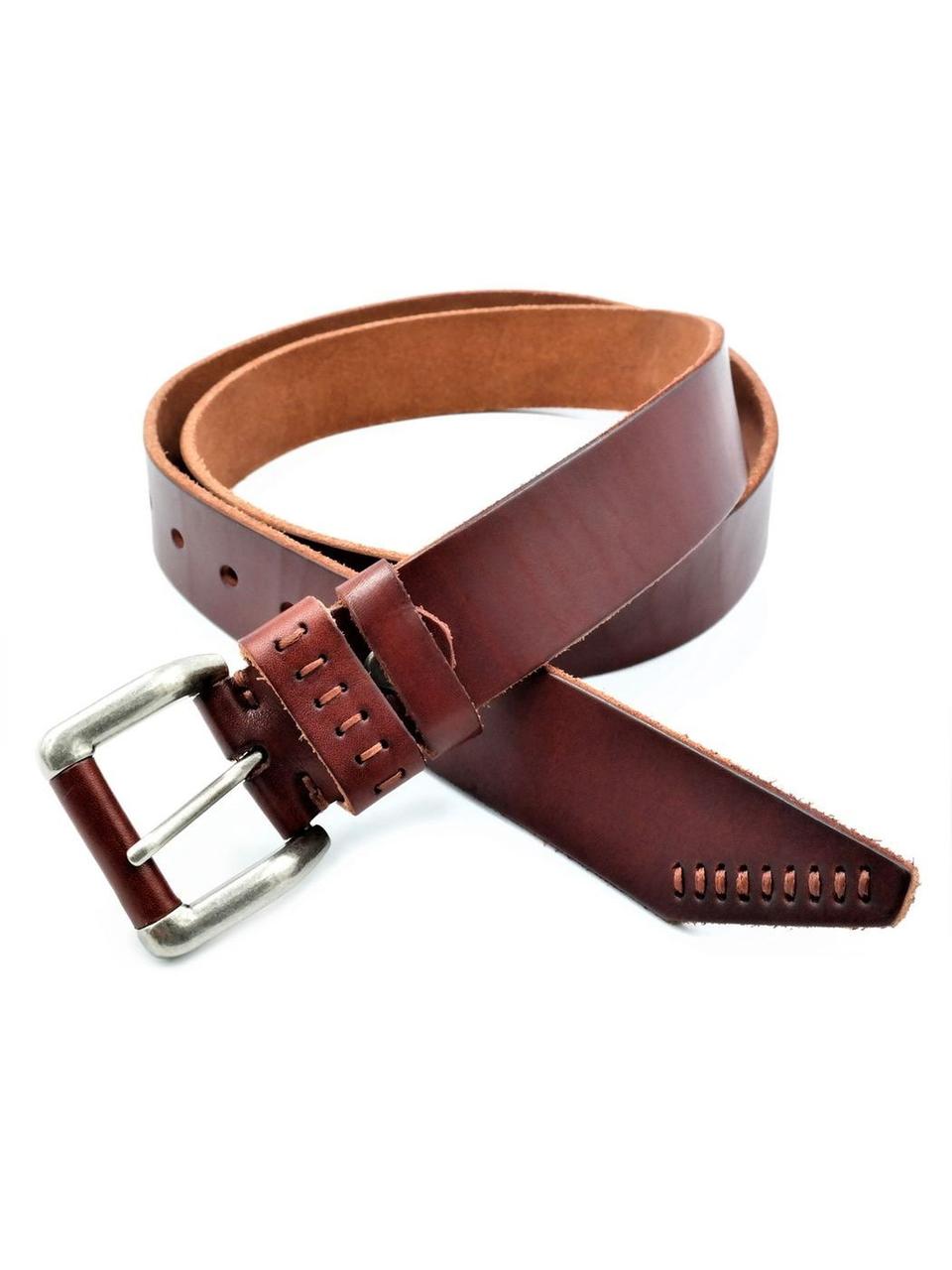 Ремінь чоловічий шкіряний Weatro Коричневий 115,120 см lmn-mk38ua-027, фото 1