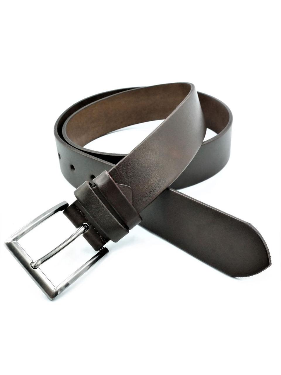 Ремінь чоловічий шкіряний Weatro Темно-коричневий 115,120 см lmn-mk38ua-016, фото 1