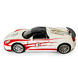 Машинка металева дитяча Porsche, Порше, білий з червоним, світло, звук,інерція,відкриваються двері, капот, 1:32, 15*7*6см, (68791), фото 3