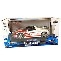 Машинка металева дитяча Porsche, Порше, білий з червоним, світло, звук,інерція,відкриваються двері, капот, 1:32, 15*7*6см, (68791), фото 7