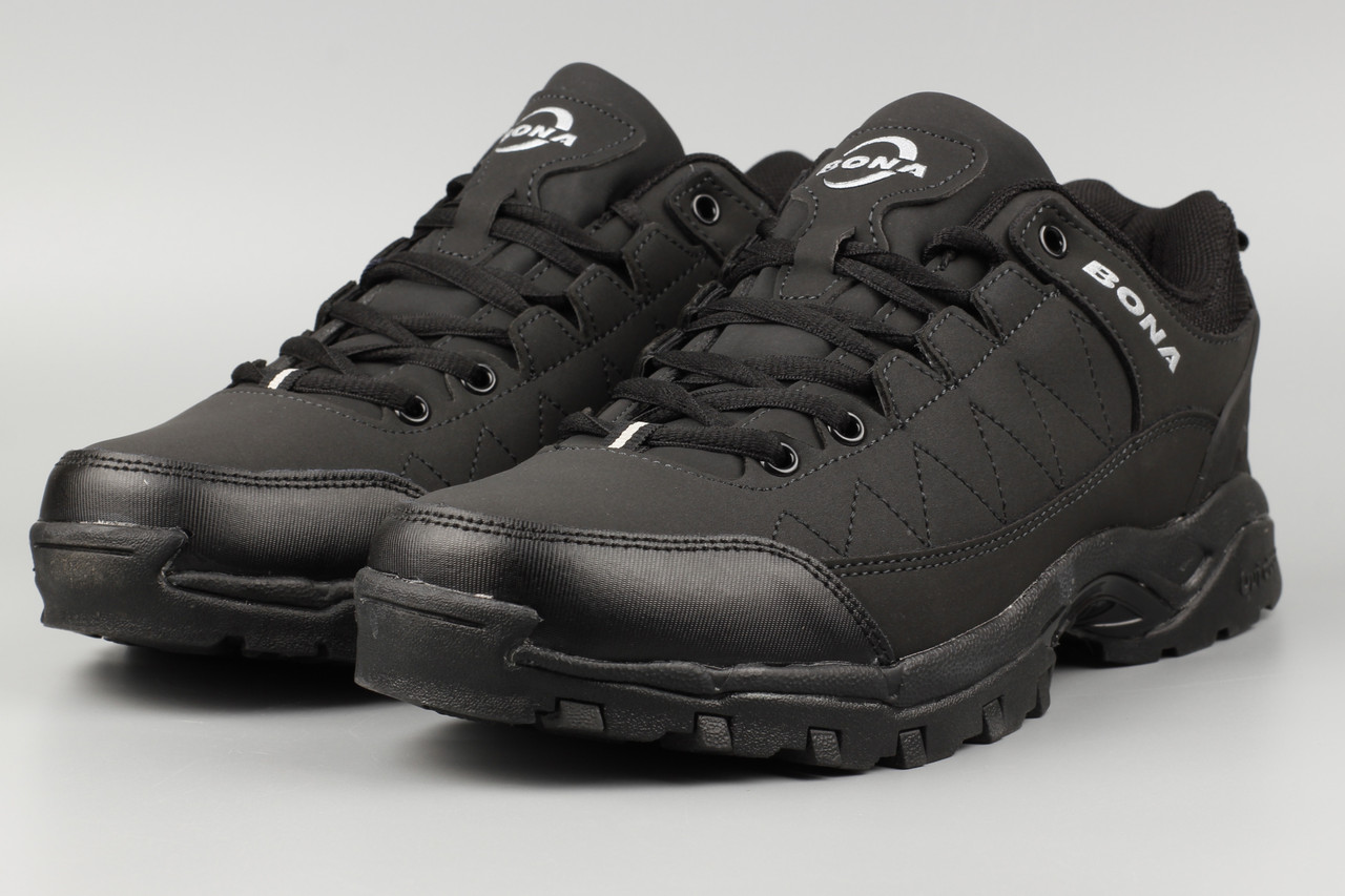 Кросівки зимові чорні Bona 905D-5 Бона утеплені на флісі Розміри 41 43 45, фото 1