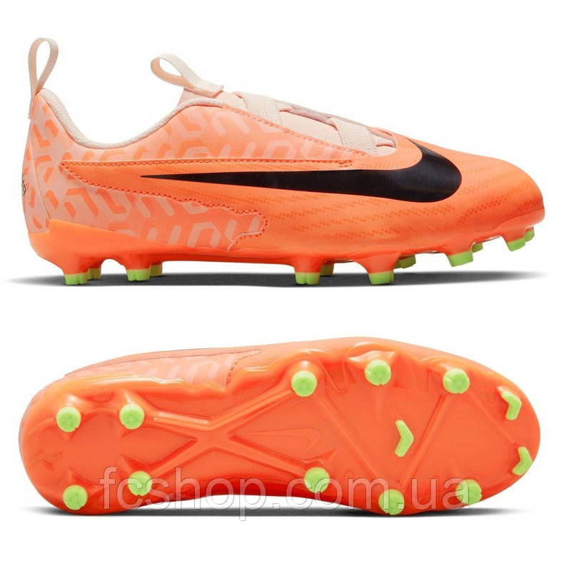 Дитячі бутси Nike Phantom GX Academy FG/MG Junior DZ3494-800, Жовтогарячий, Розмір (EU) — 35