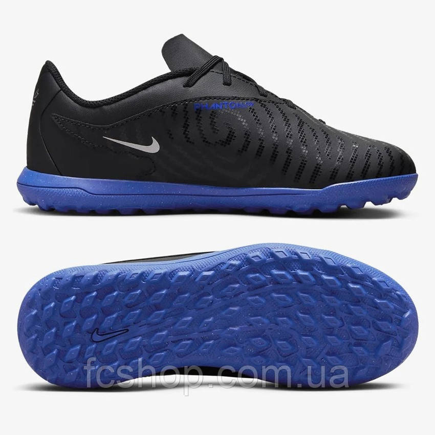 Сороконіжки дитячі Nike PHANTOM GX CLUB TF GS DD9567-040, Чорний, Розмір (EU) — 33