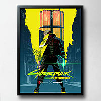 Постер на ПВХ "Cyberpunk Edgerunners Vertical Man" UkrPoster 2211570060 черная рамка 50х70 см, Vse-detyam