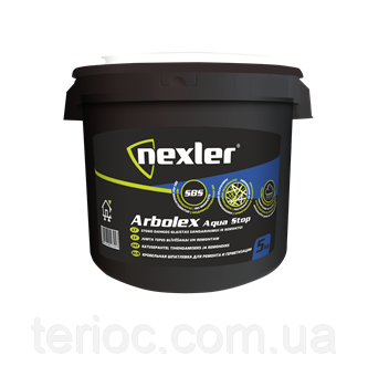 Бітумно-каучукова покрівельна шпаклівка для екстремальних умов NEXLER ARBOLEX AQUA STOP, 5кг